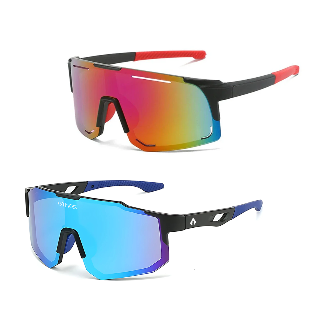 Kit Windproof + Block - Óculos de Sol para Corrida Ciclismo