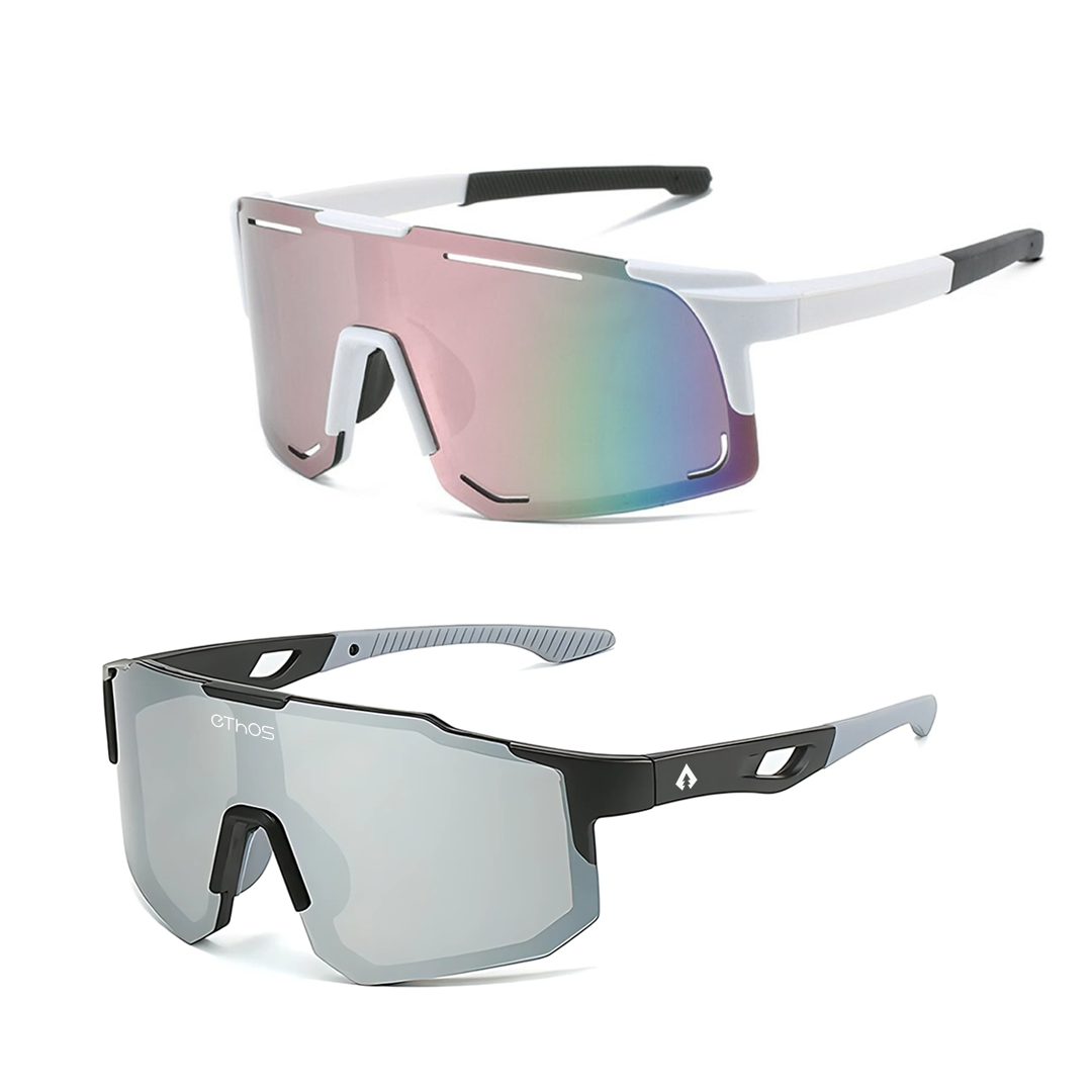 Kit Windproof + Block - Óculos de Sol para Corrida Ciclismo