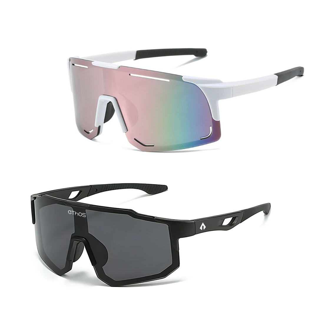 Kit Windproof + Block - Óculos de Sol para Corrida Ciclismo