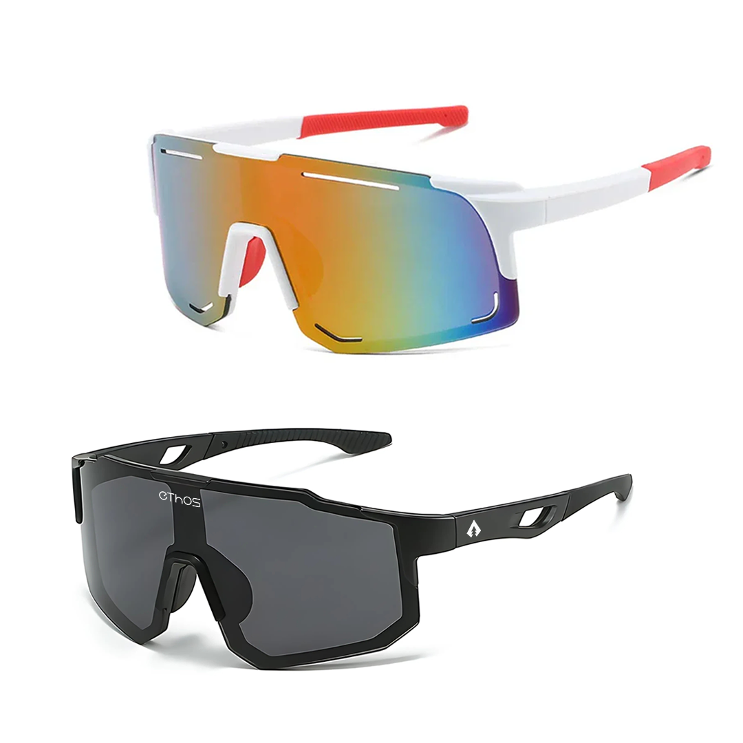 Kit Windproof + Block - Óculos de Sol para Corrida Ciclismo