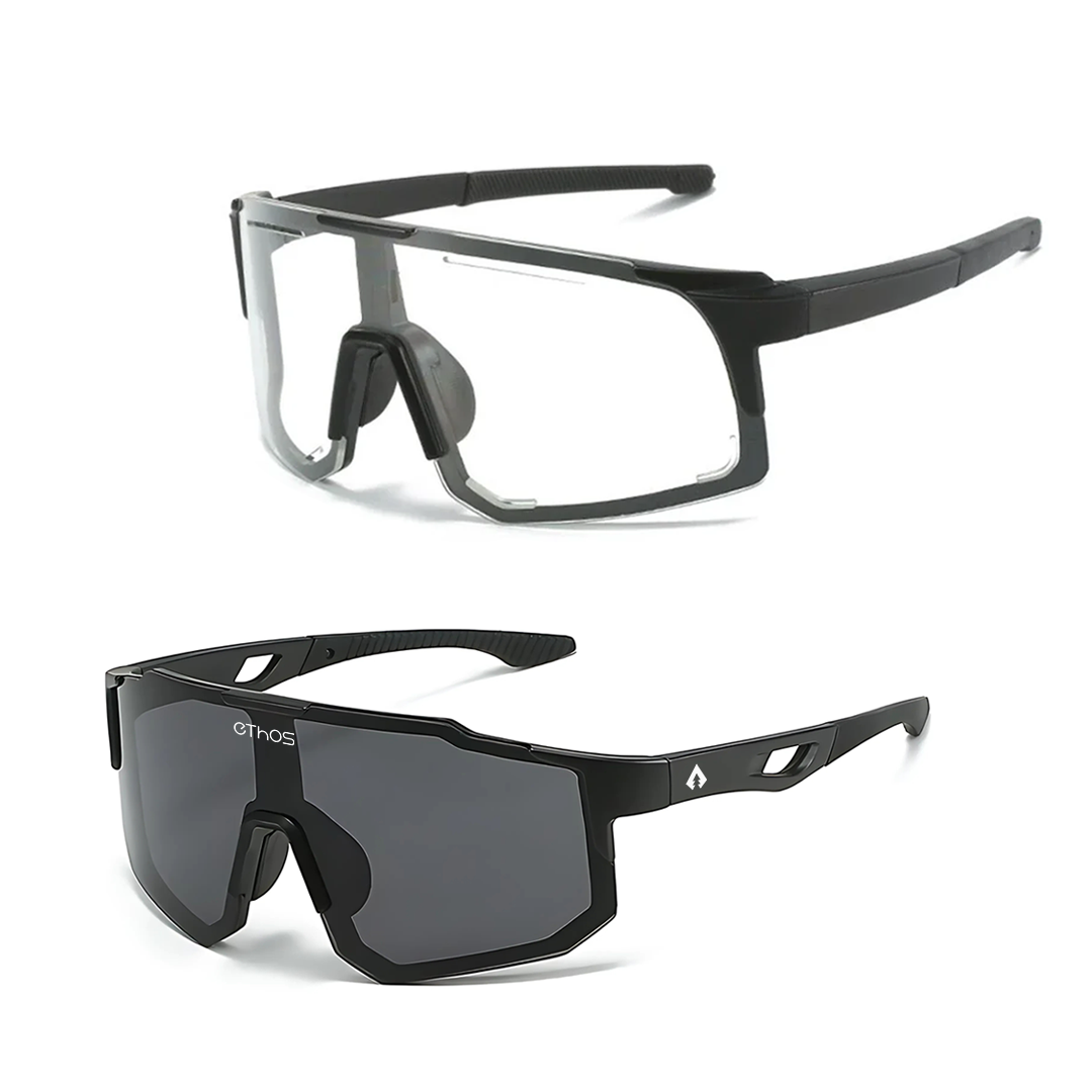 Kit Windproof + Block - Óculos de Sol para Corrida Ciclismo