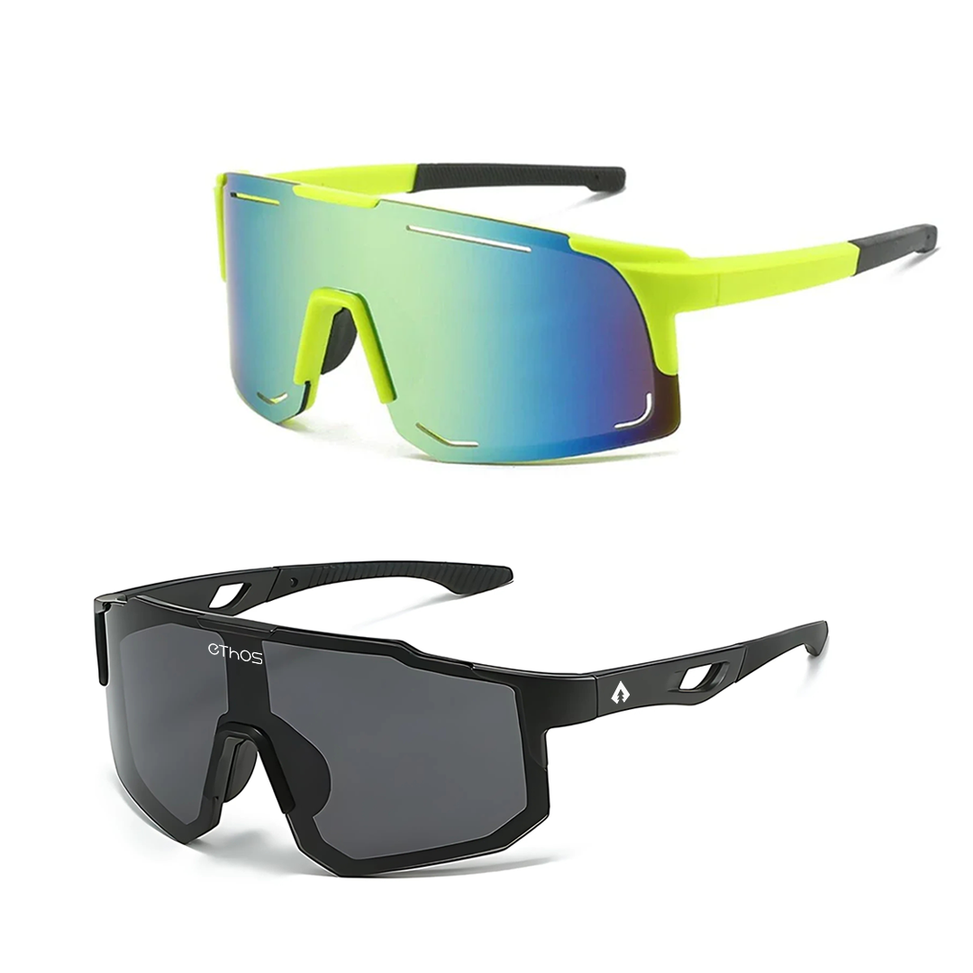 Kit Windproof + Block - Óculos de Sol para Corrida Ciclismo