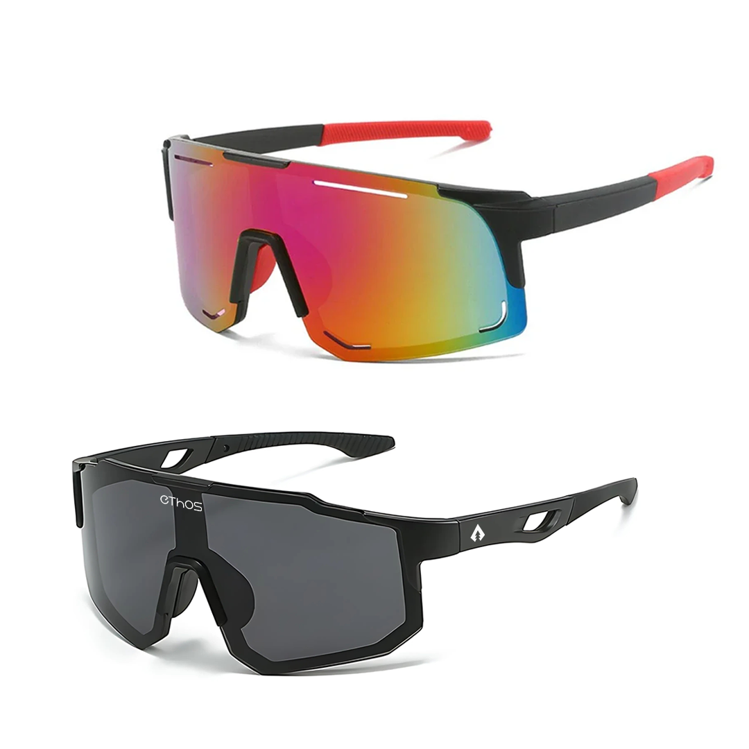Kit Windproof + Block - Óculos de Sol para Corrida Ciclismo