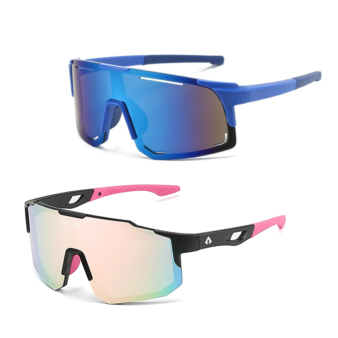 Kit Windproof + Block - Óculos de Sol para Corrida Ciclismo