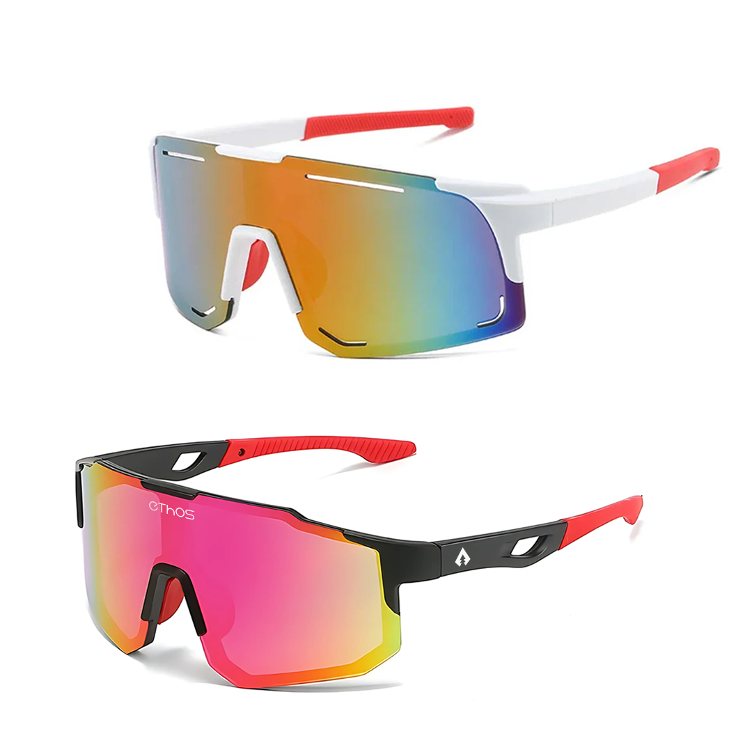 Kit Windproof + Block - Óculos de Sol para Corrida Ciclismo