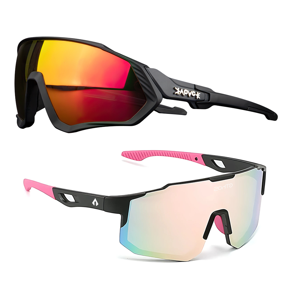 Kit Volcano + Windproof - Óculos de Sol para Corrida Ciclismo
