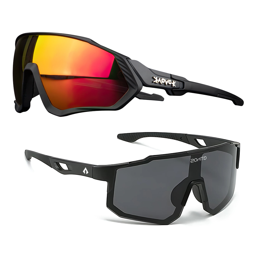 Kit Volcano + Windproof - Óculos de Sol para Corrida Ciclismo
