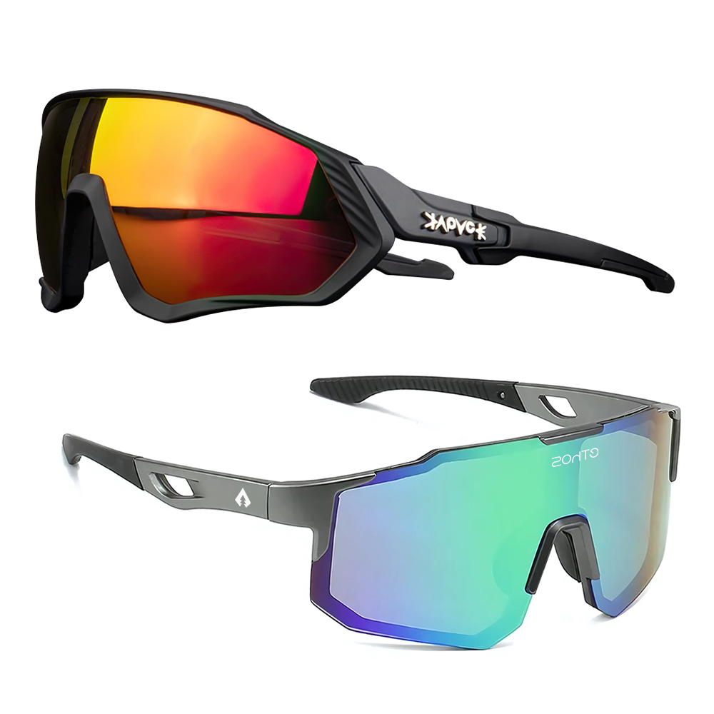 Kit Volcano + Windproof - Óculos de Sol para Corrida Ciclismo