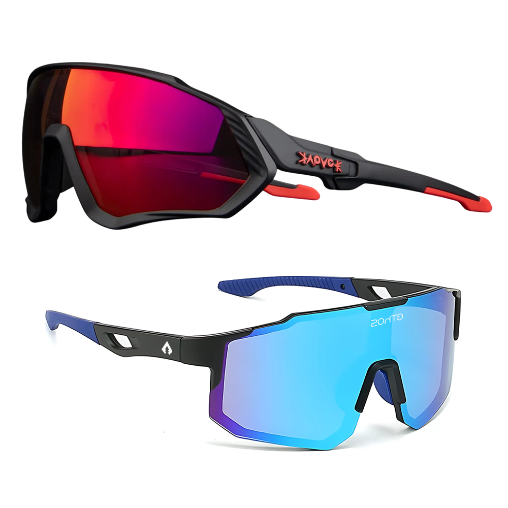 Kit Volcano + Windproof - Óculos de Sol para Corrida Ciclismo
